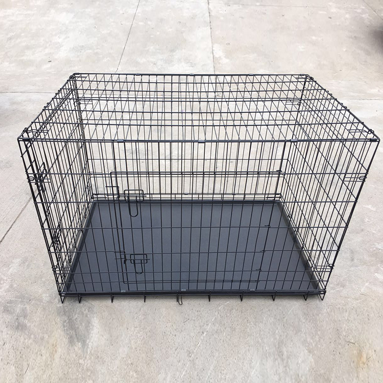 双门黑色狗笼（91x61x67cm)